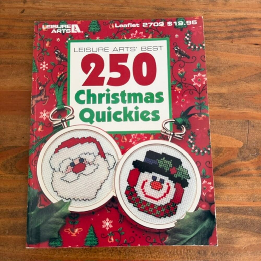 Leisure Arts 250 Christmas Quickies Cross Stitch Pattern Book 1995 #2709
